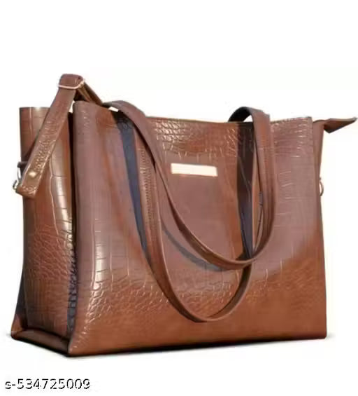 Croco pattern spacious totes handbags for women