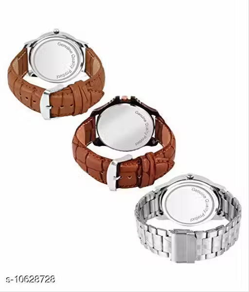 Men Brown Leather Watch